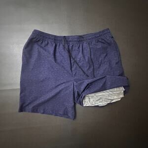 Chubbies Shorts Mens 2XL Blue Compression Lined Pockets Performance 5.5" Gym